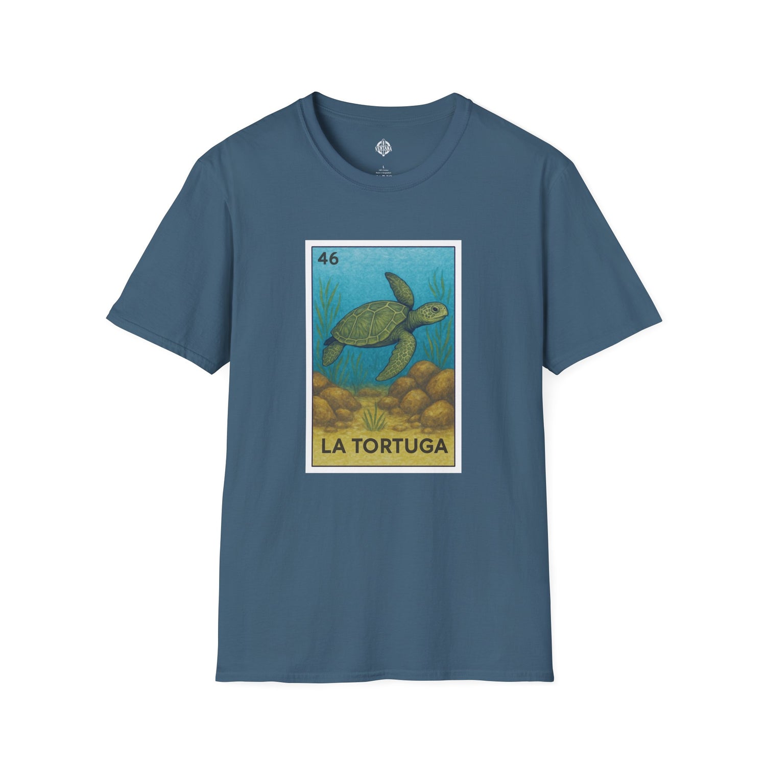 Turtle Lotería Unisex - Soft Style U.S. Cotton T-Shirt (La Tortuga)