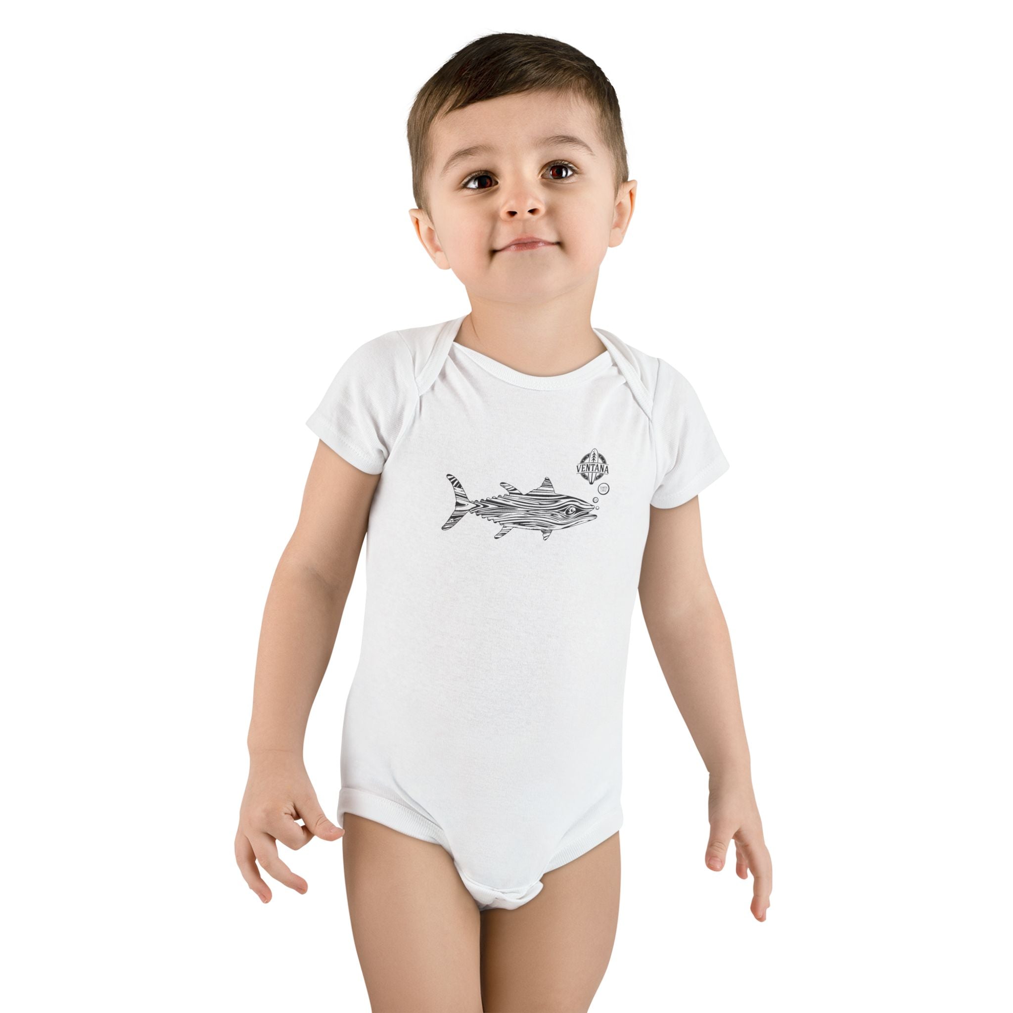 Ventana Wooden Tuna baby cotton onesie image 6