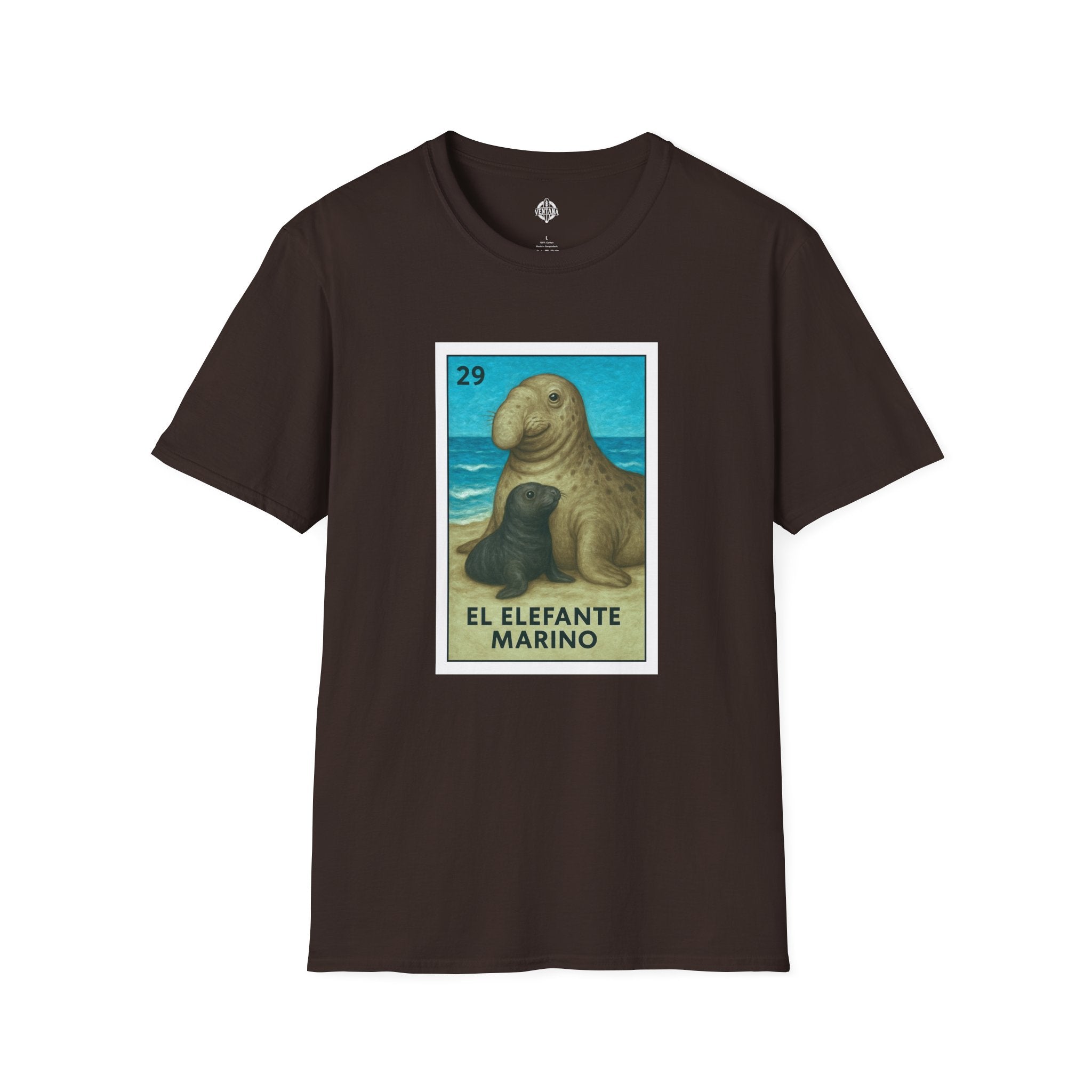 Elephant Seal Lotería cotton t-shirt image 8