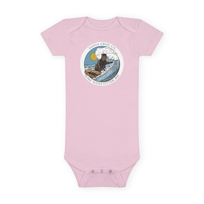 Surf with Otter 841 by Thiago Bianchini baby cotton onesie image 2