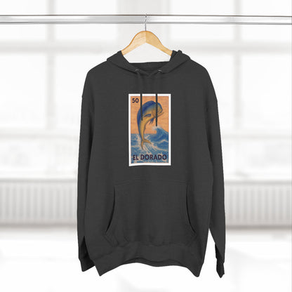 Dorado Lotería Unisex - Pull-Over Cotton Blend Fleece Hoodie (El Dorado)