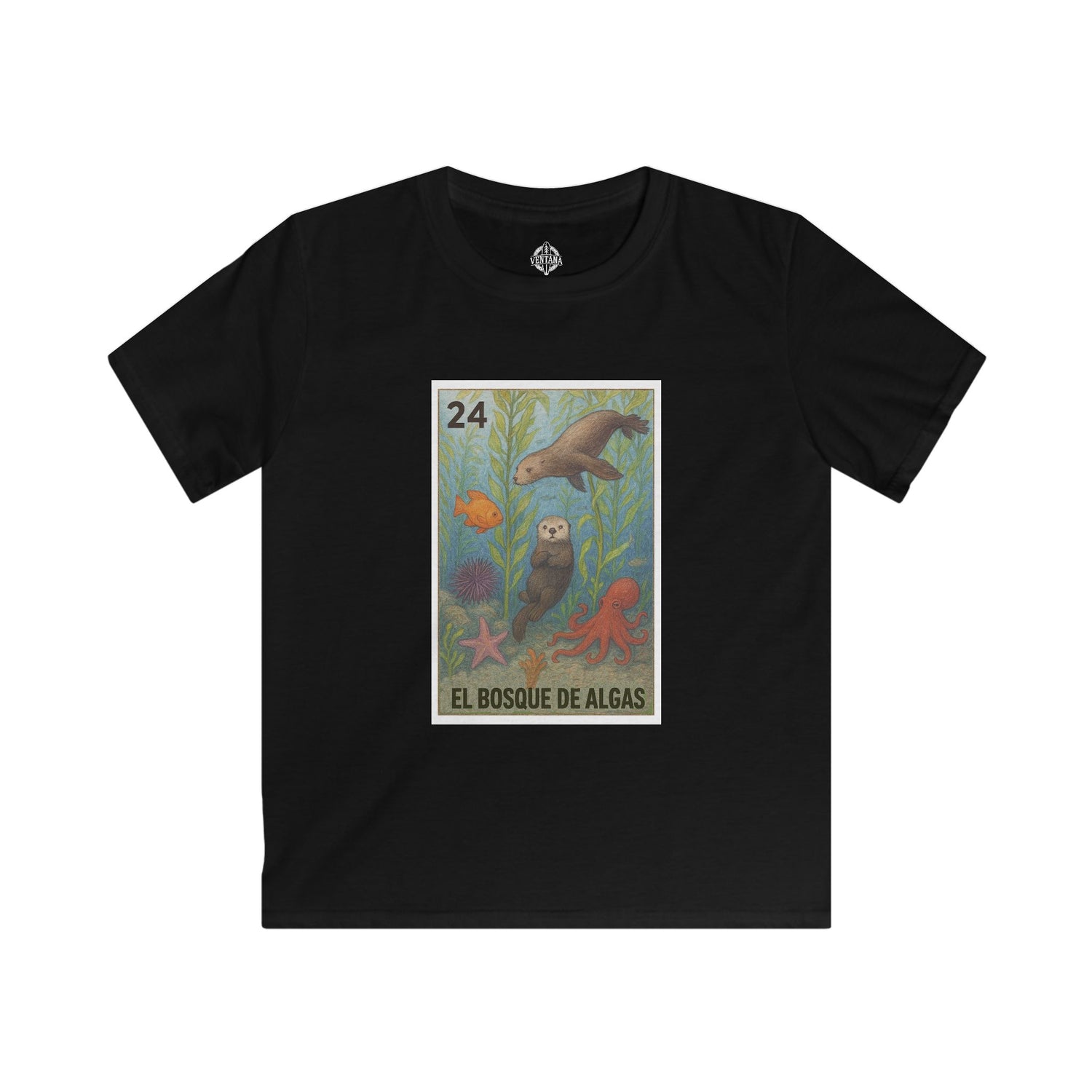 Kelp Forest Lotería kids soft style t-shirt image 5