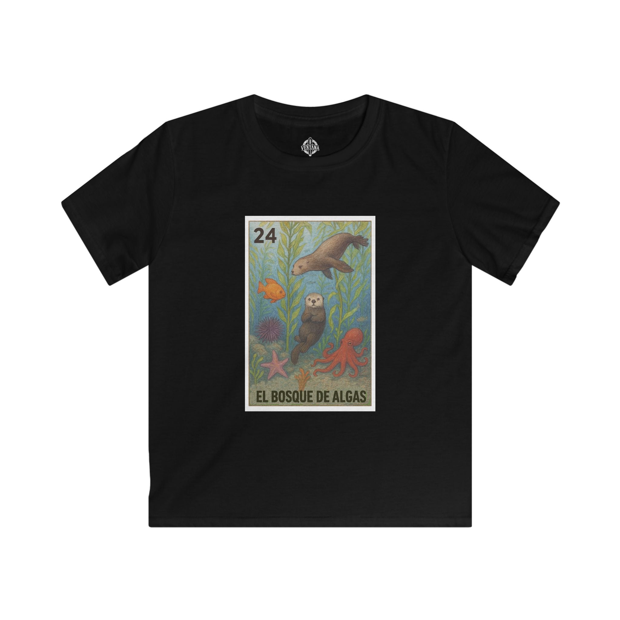Kelp Forest Lotería kids soft style t-shirt image 5