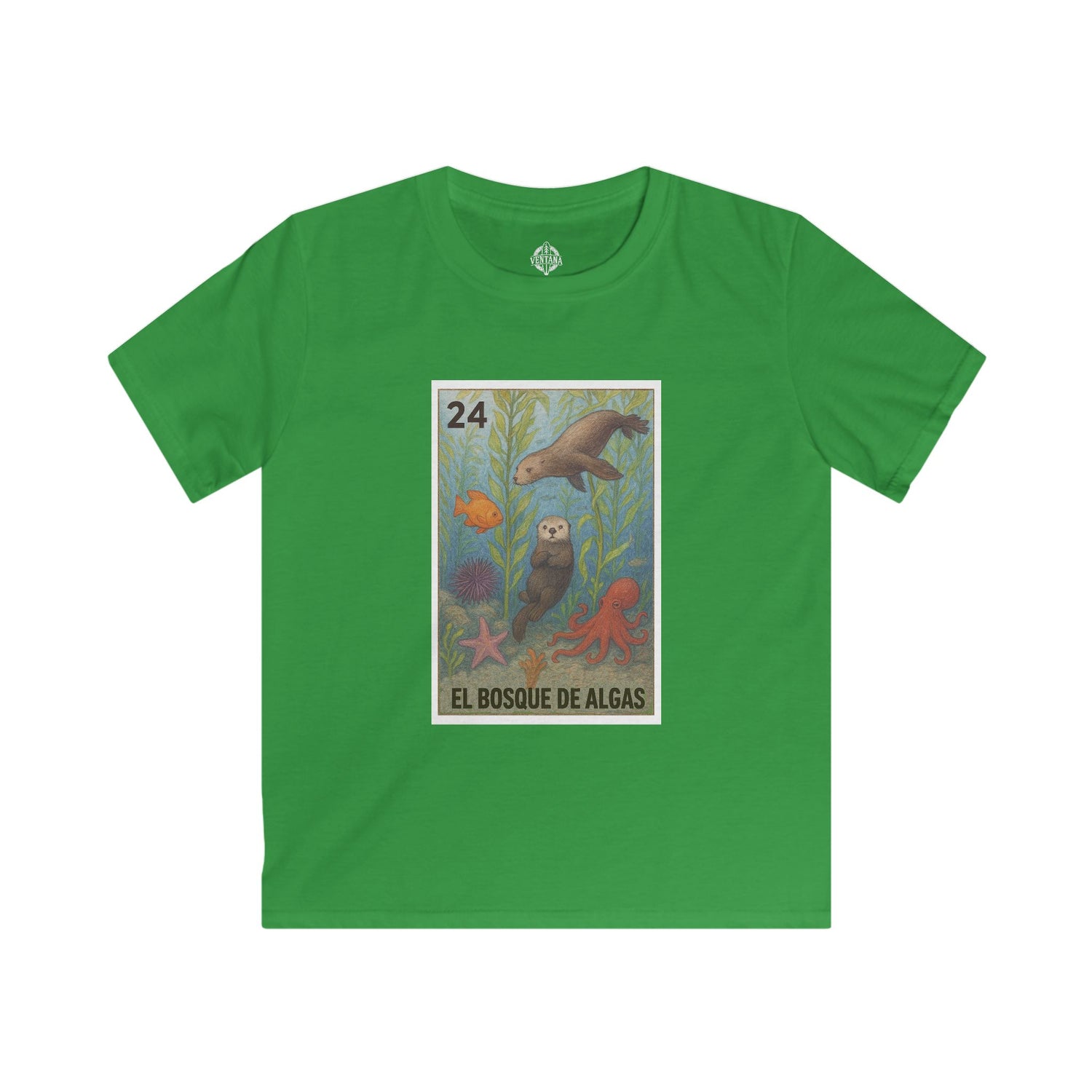 Kelp Forest Lotería kids soft style t-shirt image 8