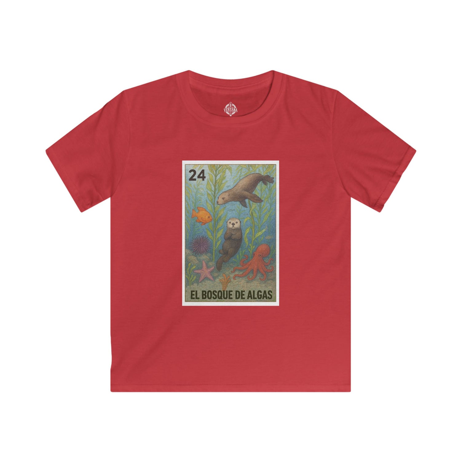 Kelp Forest Lotería kids soft style t-shirt image 12