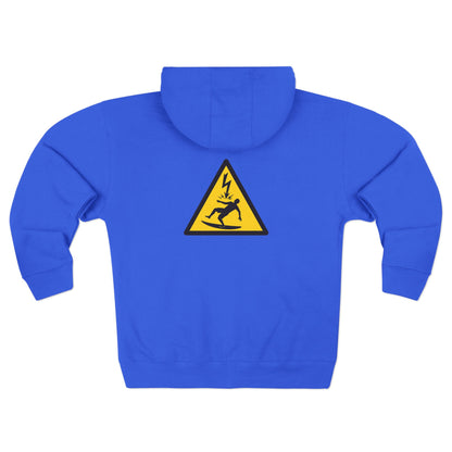 Electric Surfer Unisex - Zip Cotton Blend Fleece Hoodie