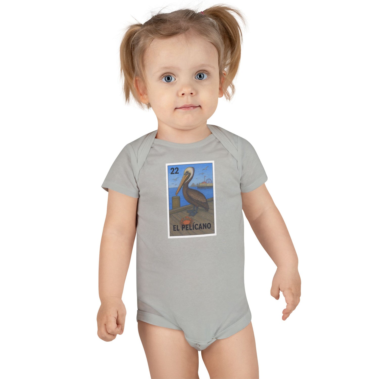 Pelican Lotería baby cotton onesie image 10