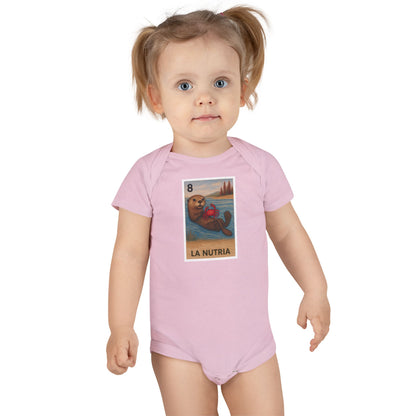 Sea Otter Lotería baby cotton onesie image 16