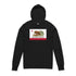 California Surfing Bear Flag cotton hooded long sleeve t-shirt image 4