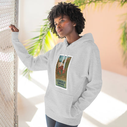 Hermit Crab Lotería Unisex - Pull-Over Cotton Blend Fleece Hoodie (El Cangrejo Ermitaño)