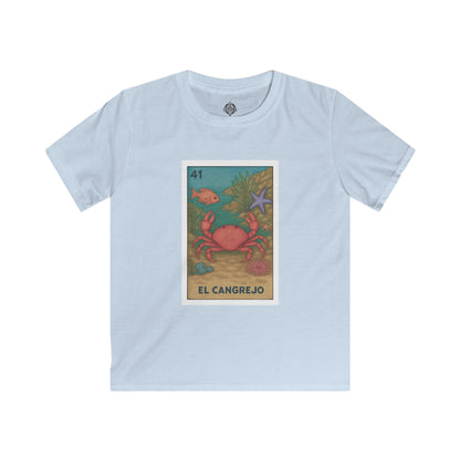 Crab Lotería kids soft style t-shirt image 2
