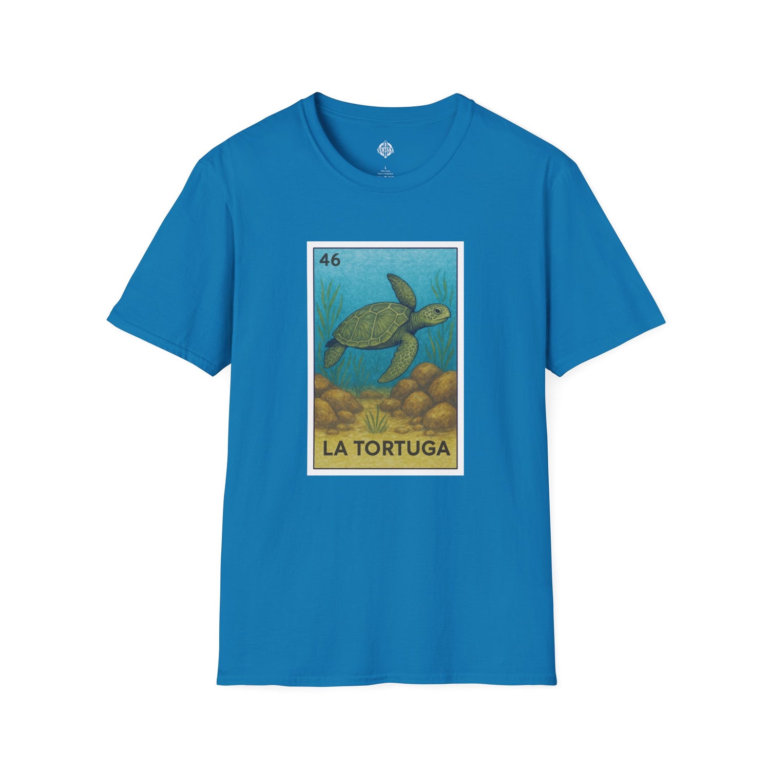Turtle Lotería Unisex - Soft Style U.S. Cotton T-Shirt (La Tortuga)