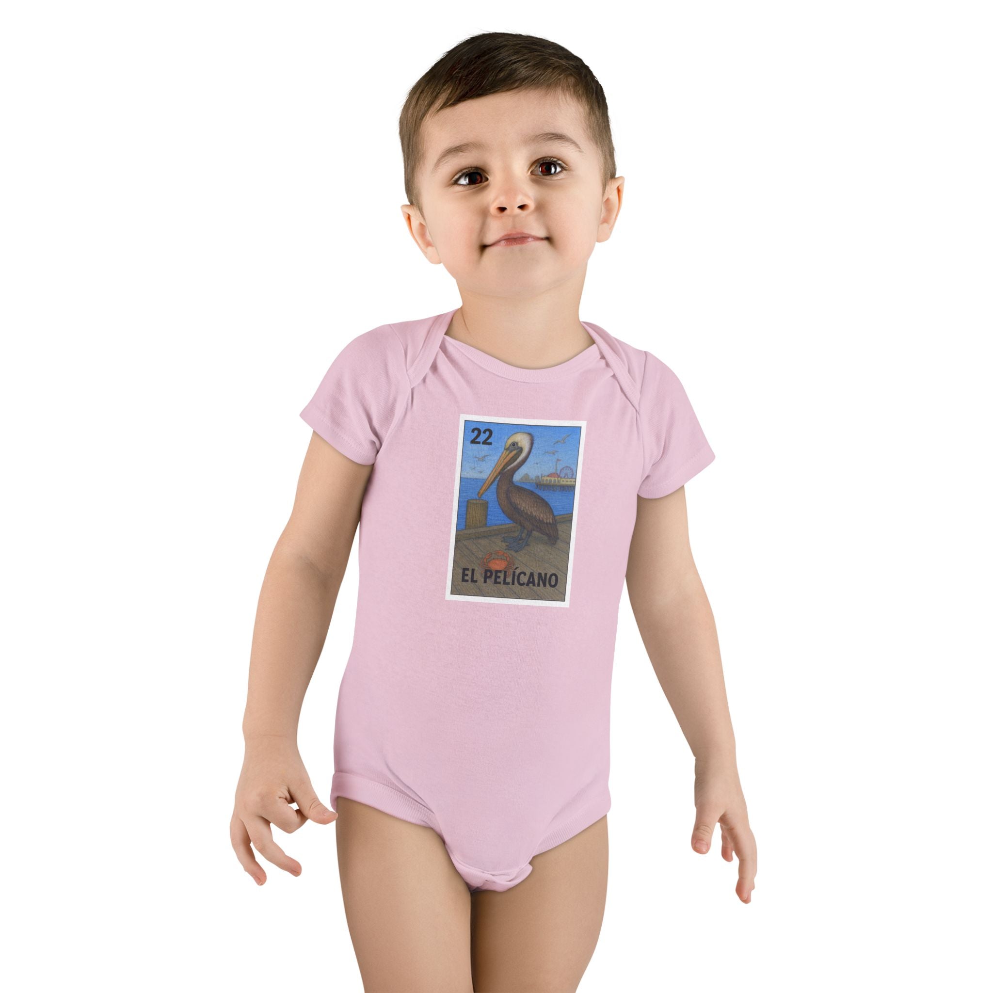 Pelican Lotería baby cotton onesie image 15