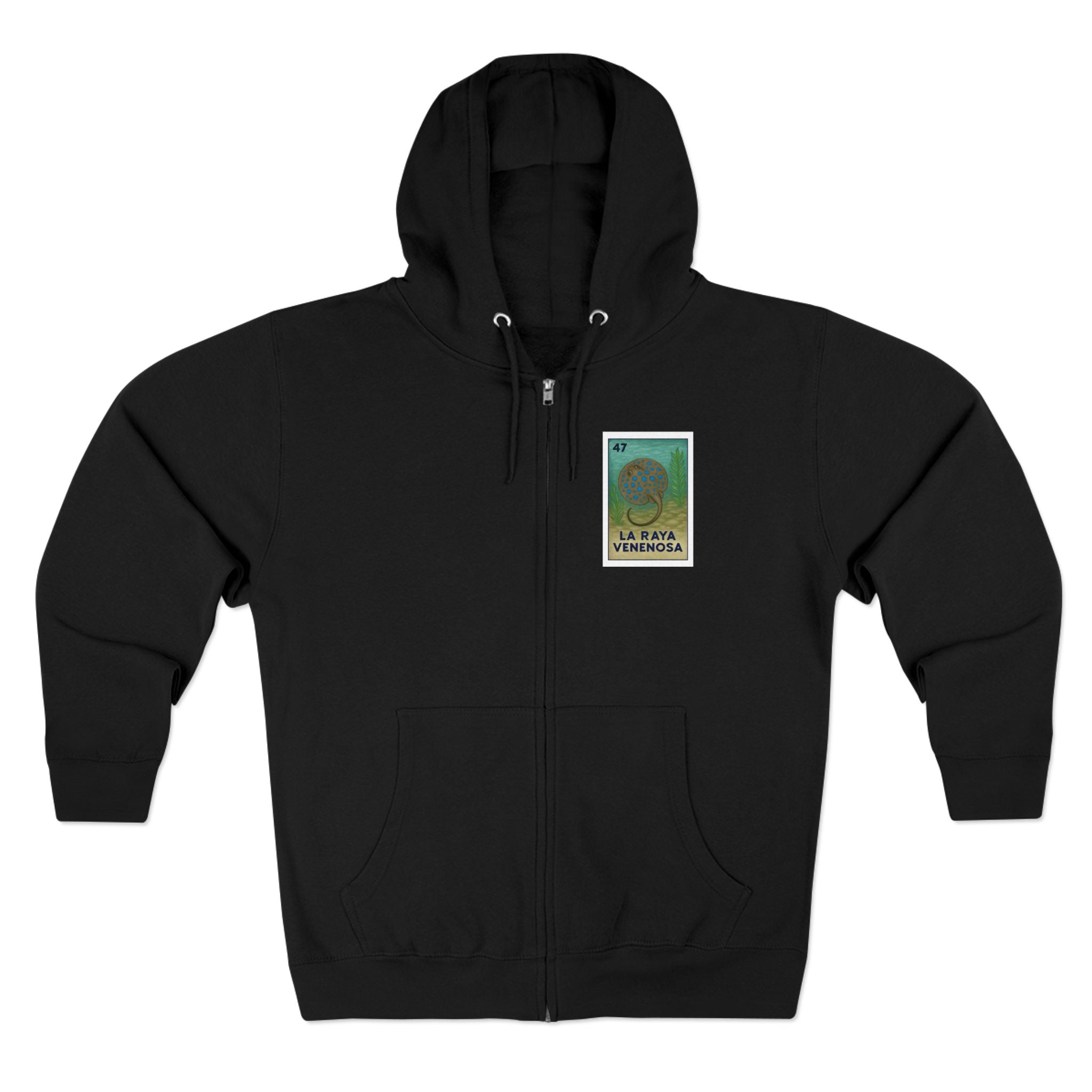 Stingray Lotería zip fleece hoodie image 5
