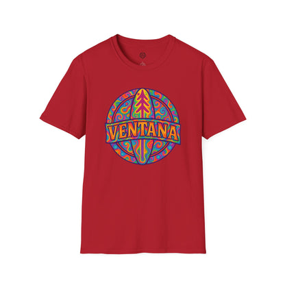 Ventana Psychedelic Treefish Logo - Soft Style U.S. Cotton T-Shirt