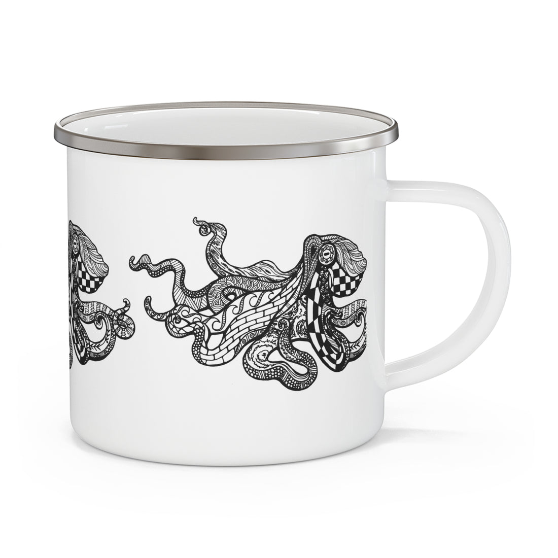 Ventangle Octopus Enamel Camping Mug (12oz - small)
