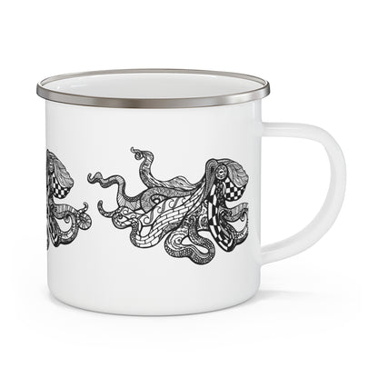 Ventangle Octopus Enamel Camping Mug (12oz - small)