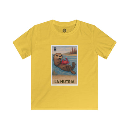 Sea Otter Lotería kids soft style t-shirt image 7