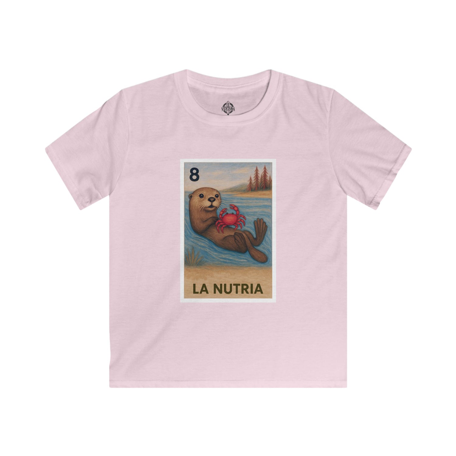 Sea Otter Lotería kids soft style t-shirt image 3