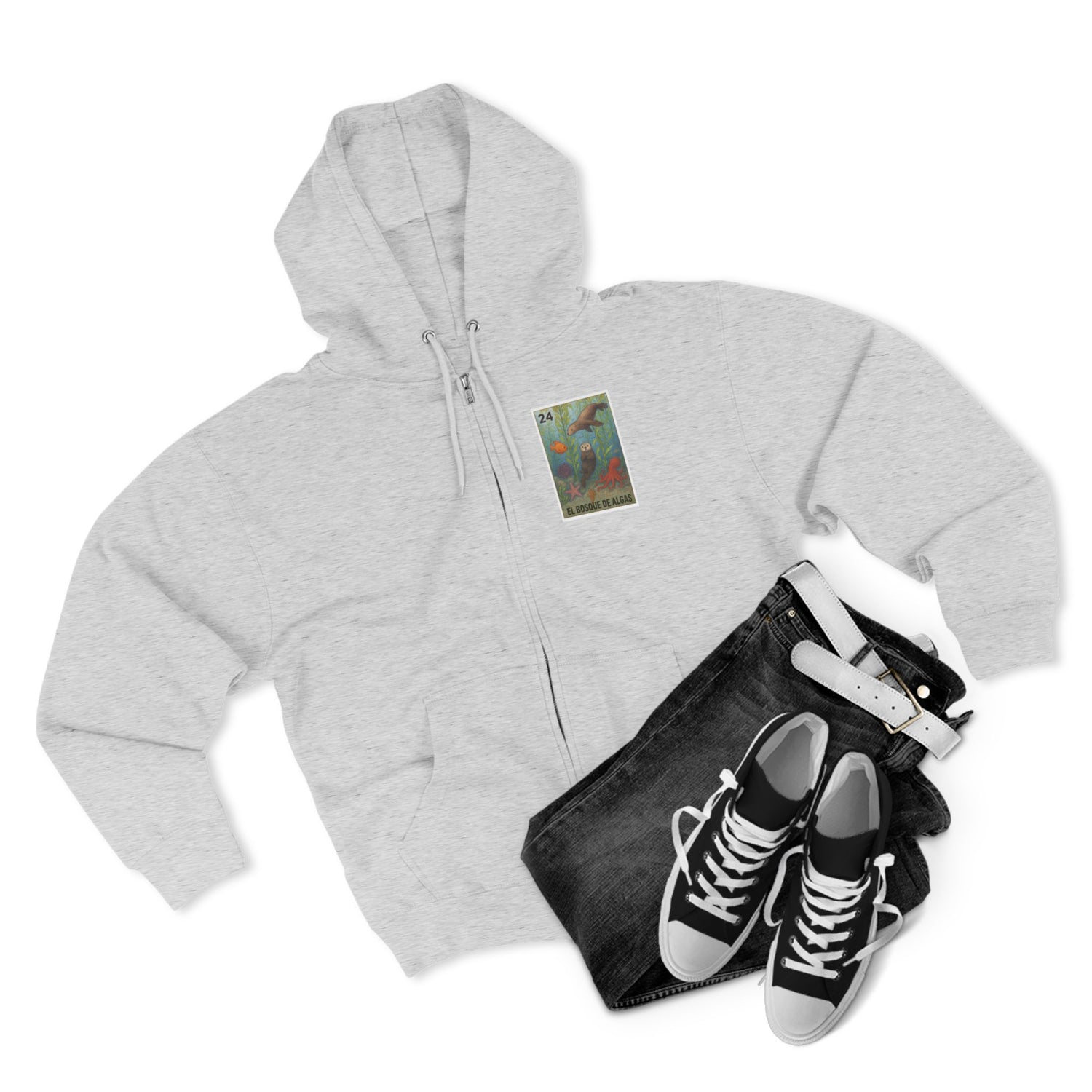 Kelp Forest Lotería zip fleece hoodie image 8