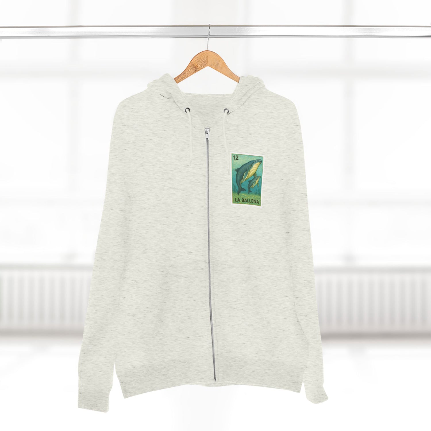 Whale Lotería Zip Hoodie