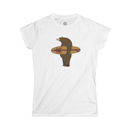 Surfing Grizzly Bear by Fabian Lavater women&