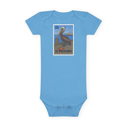 Pelican Lotería baby cotton onesie image 1
