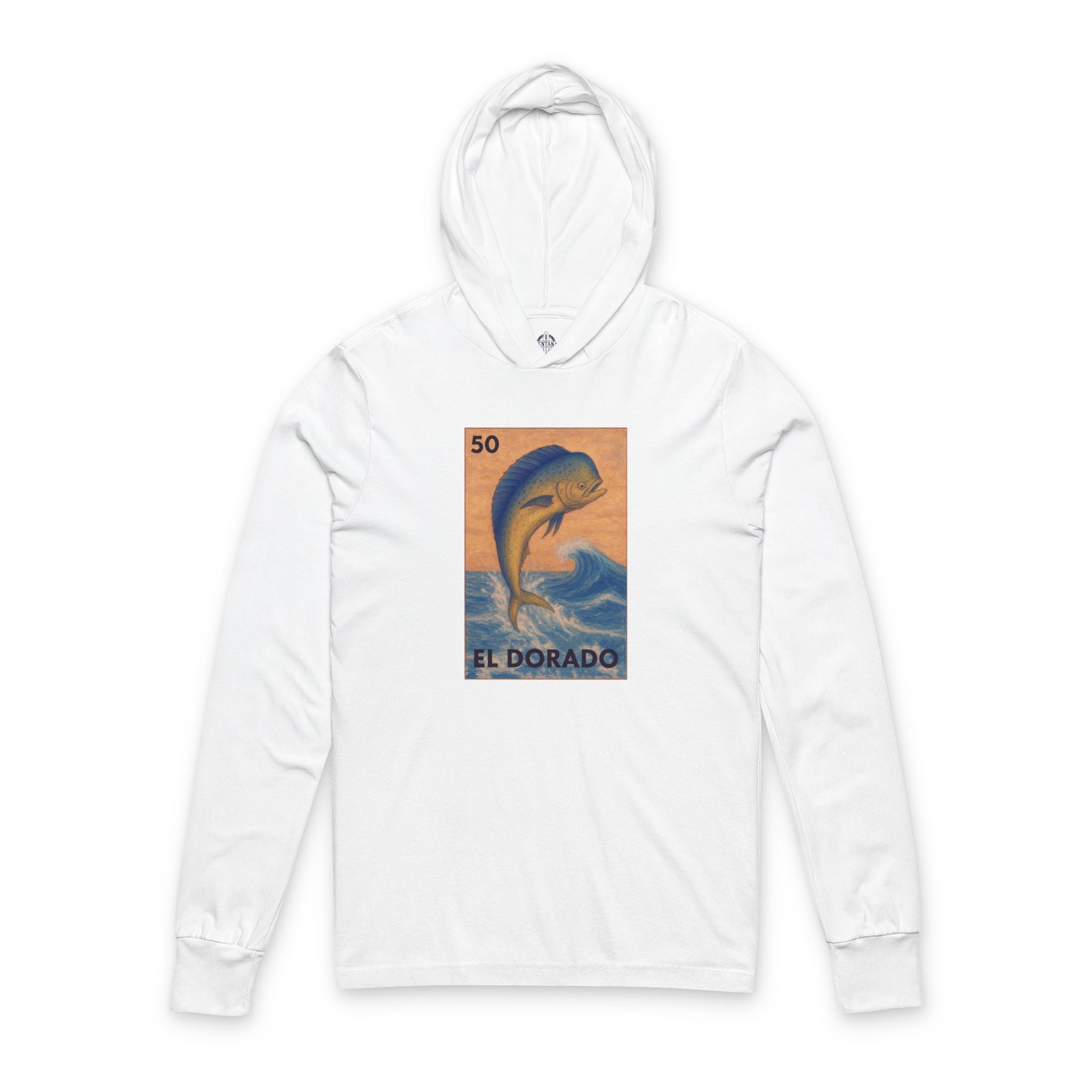 Dorado Lotería cotton hooded long sleeve t-shirt image 3