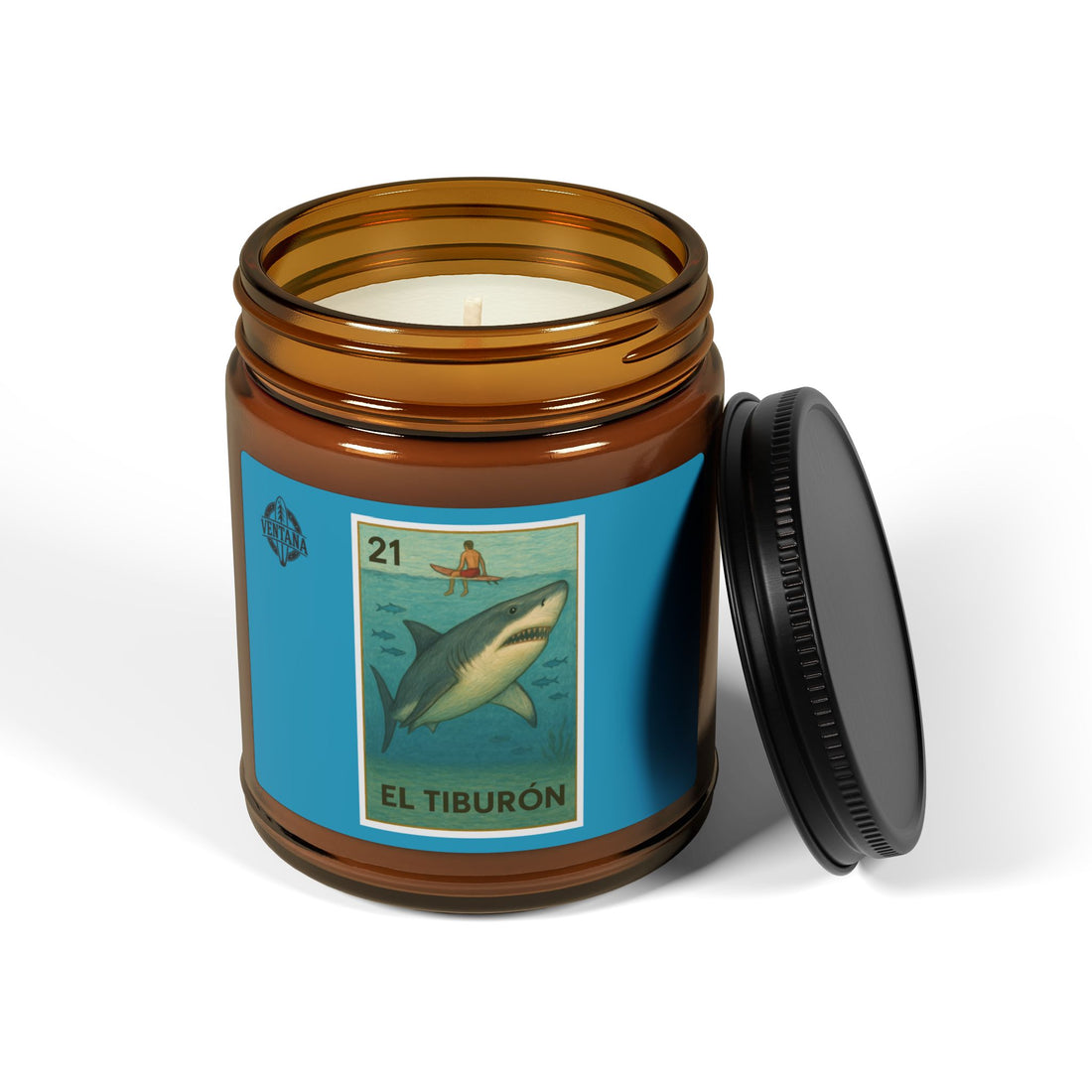 Shark Lotería - Scented Soy Candle (El Tiburón)
