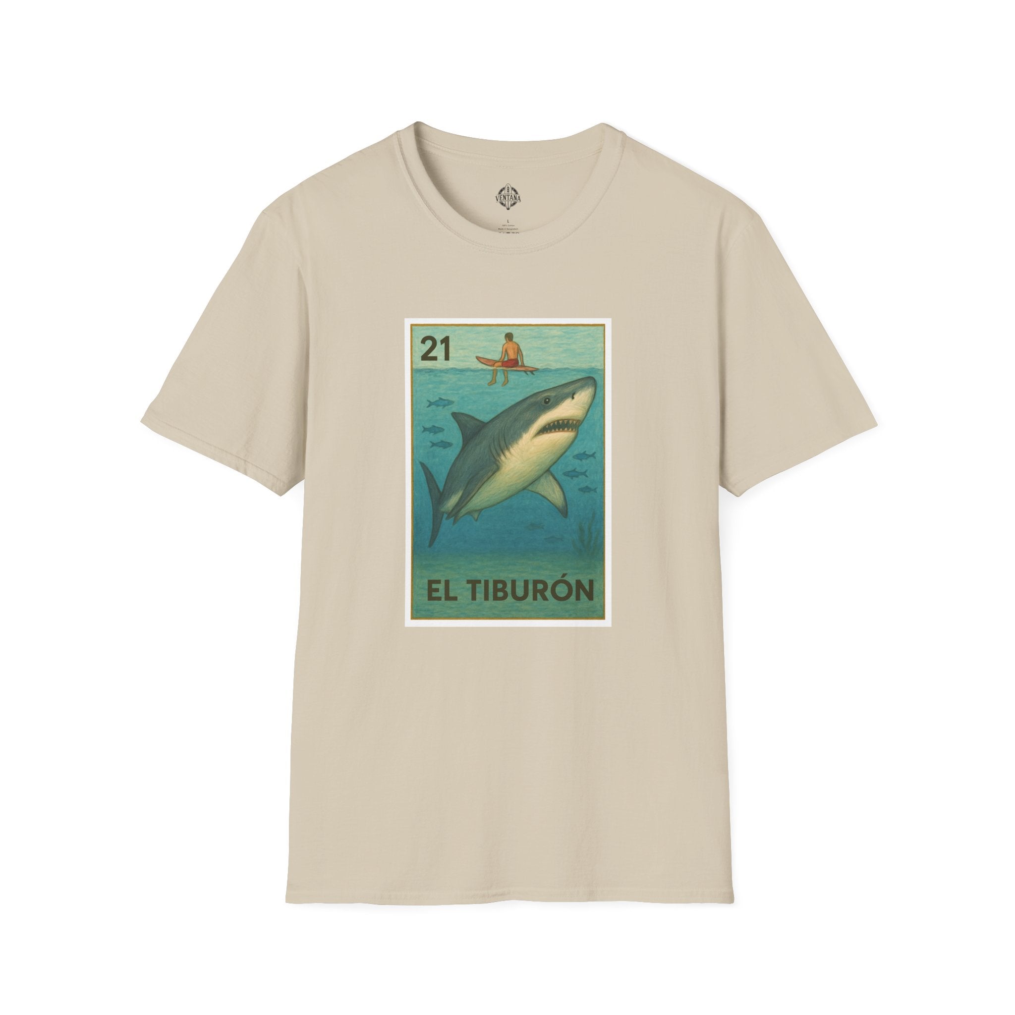 Shark Lotería cotton t-shirt image 2