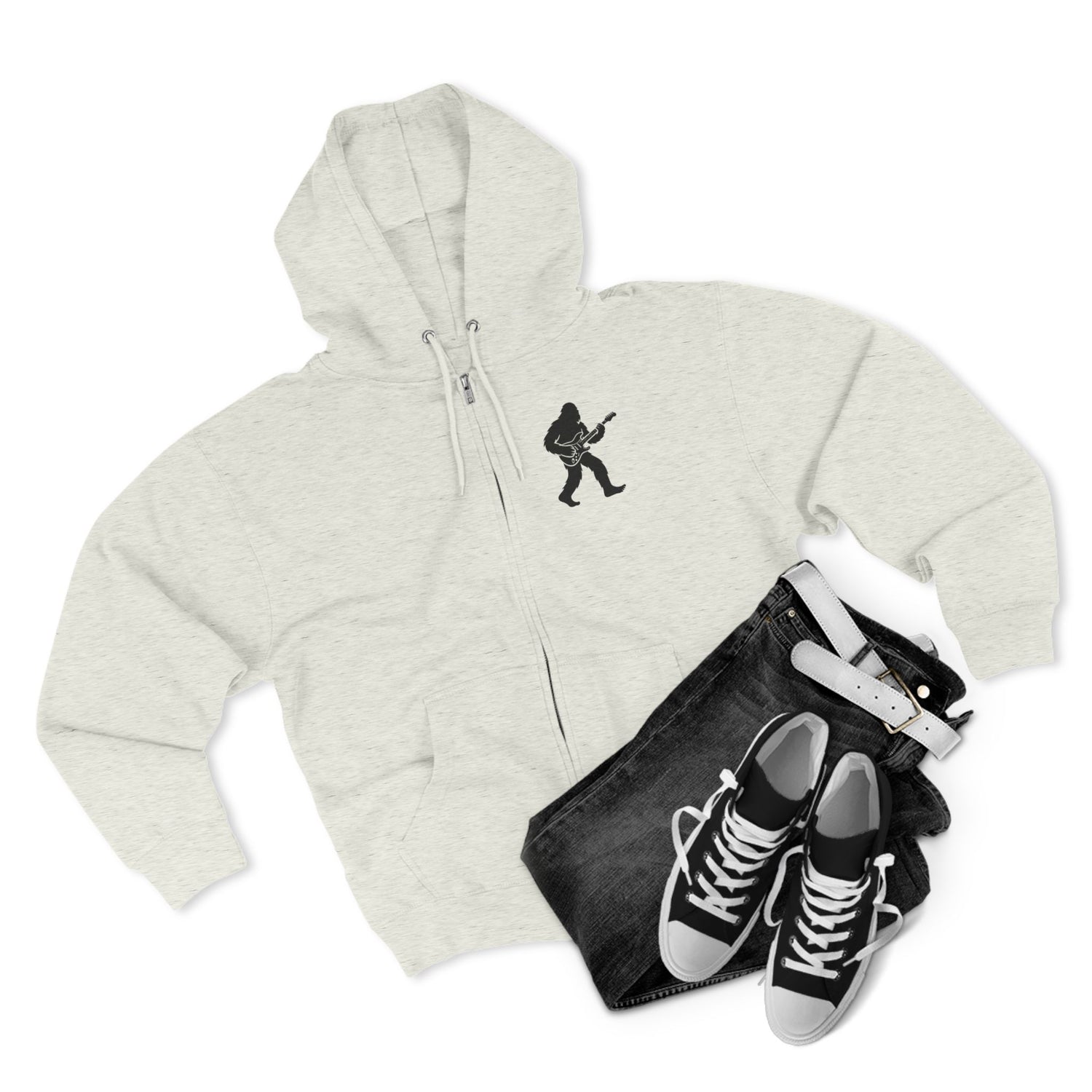 Ventana Jamsquatch Unisex - Zip Cotton Blend Fleece Hoodie