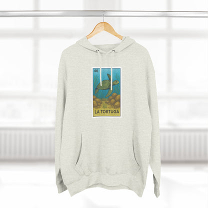 Turtle Lotería Unisex - Pull-Over Cotton Blend Fleece Hoodie (La Tortuga)