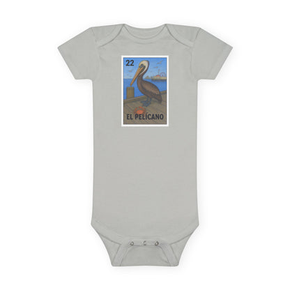 Pelican Lotería baby cotton onesie image 4