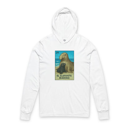 Elephant Seal Loteria hooded long sleeve t-shirt image 5