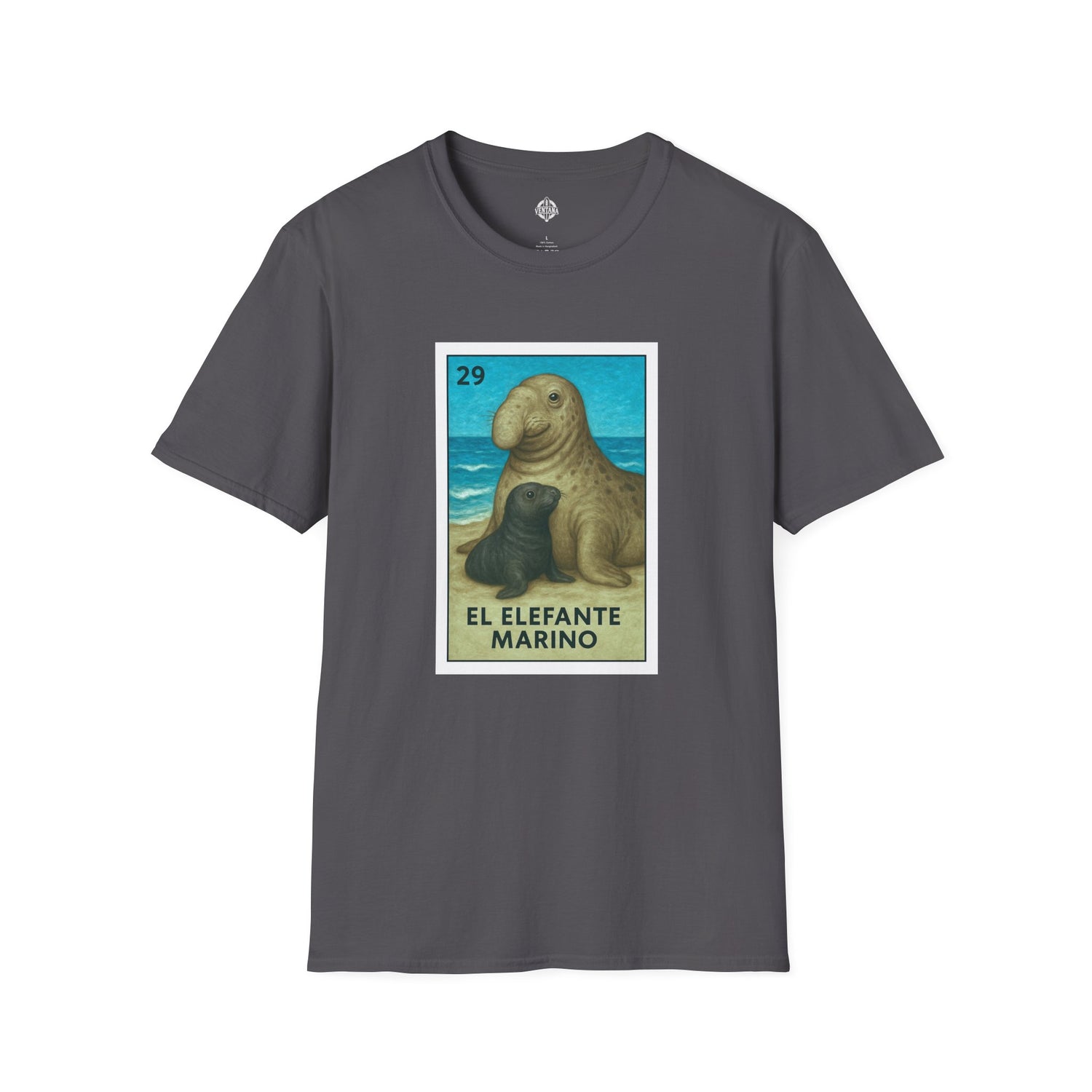 Elephant Seal Lotería cotton t-shirt image 13