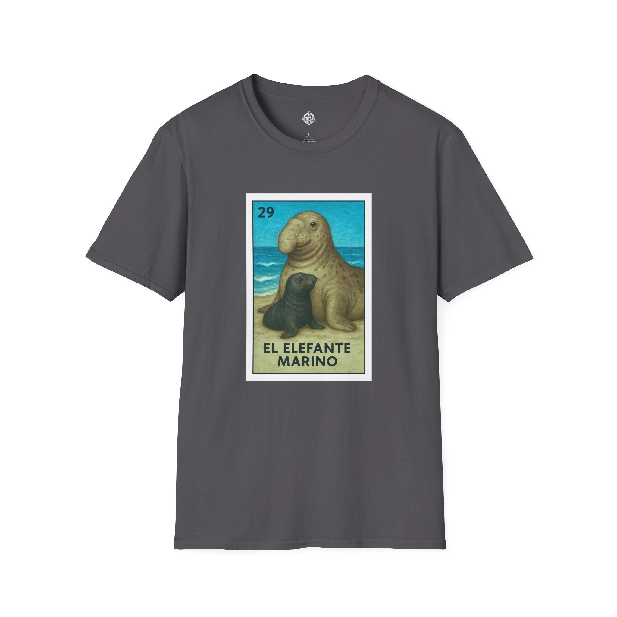 Elephant Seal Lotería cotton t-shirt image 13