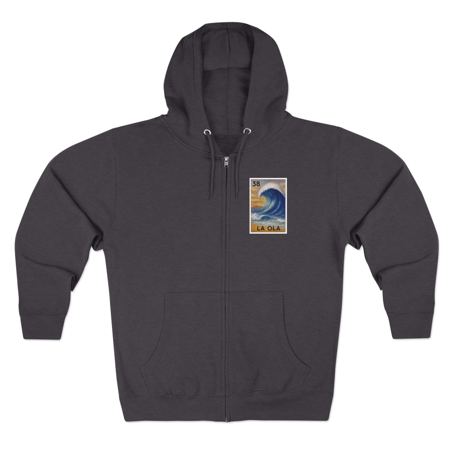 Wave Lotería zip fleece hoodie image 3