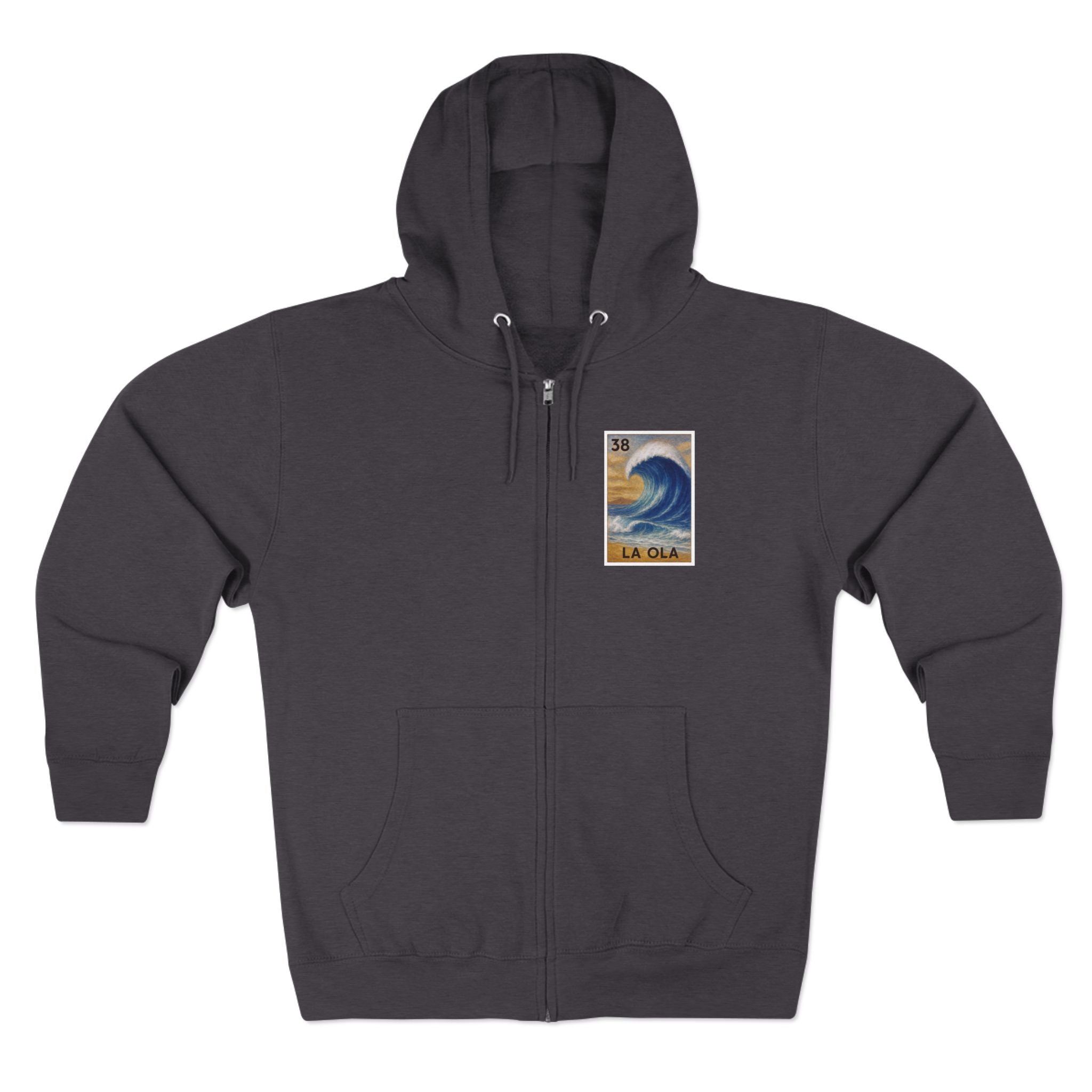 Wave Lotería zip fleece hoodie image 3