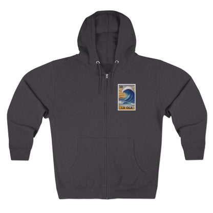 Wave Lotería zip fleece hoodie image 3