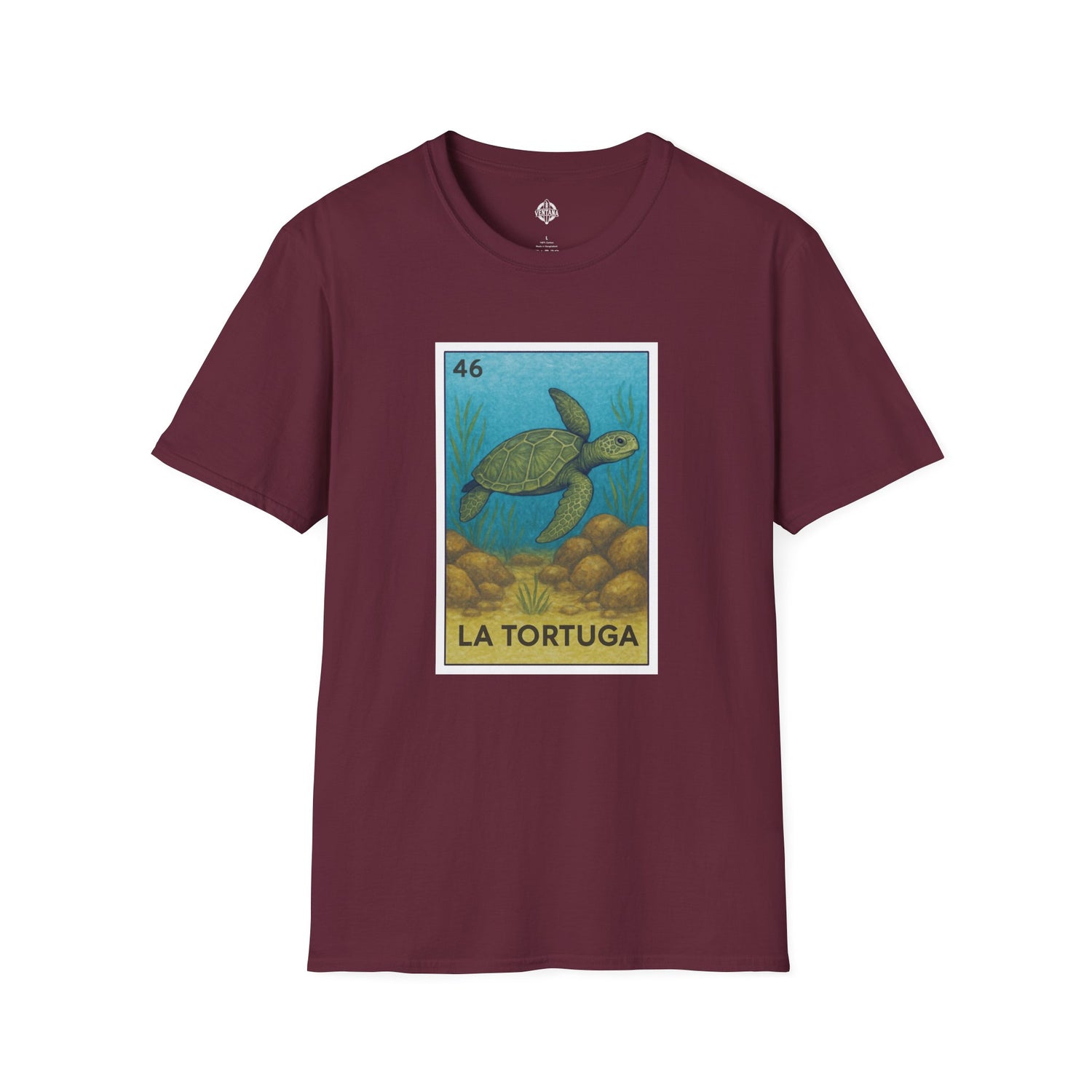 Turtle Lotería Unisex - Soft Style U.S. Cotton T-Shirt (La Tortuga)