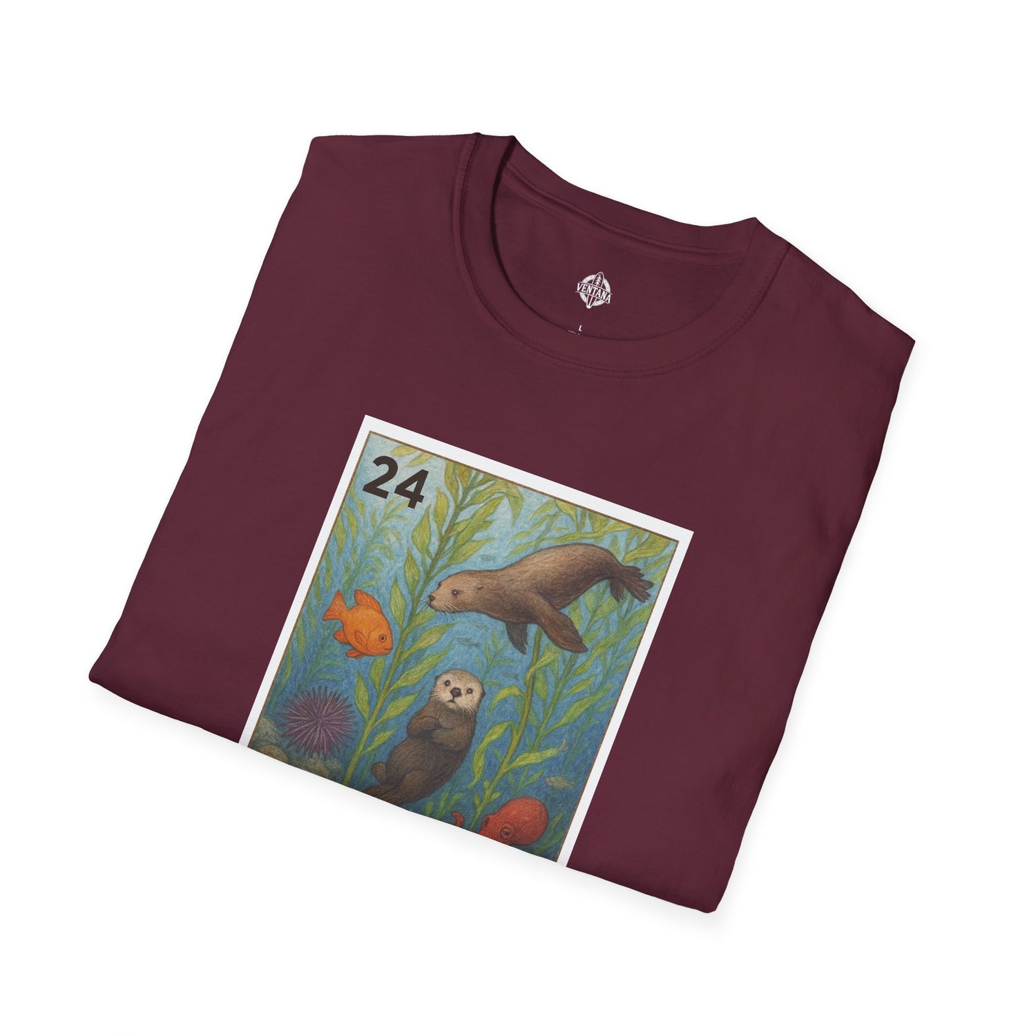 Kelp Forest Lotería Unisex - Soft Style U.S. Cotton T-Shirt (El Bosque de Algas)