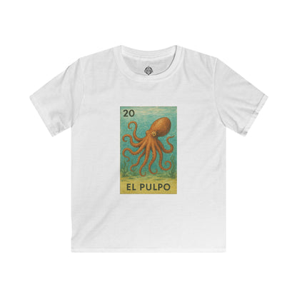 Octopus Lotería kids soft style t-shirt image 4