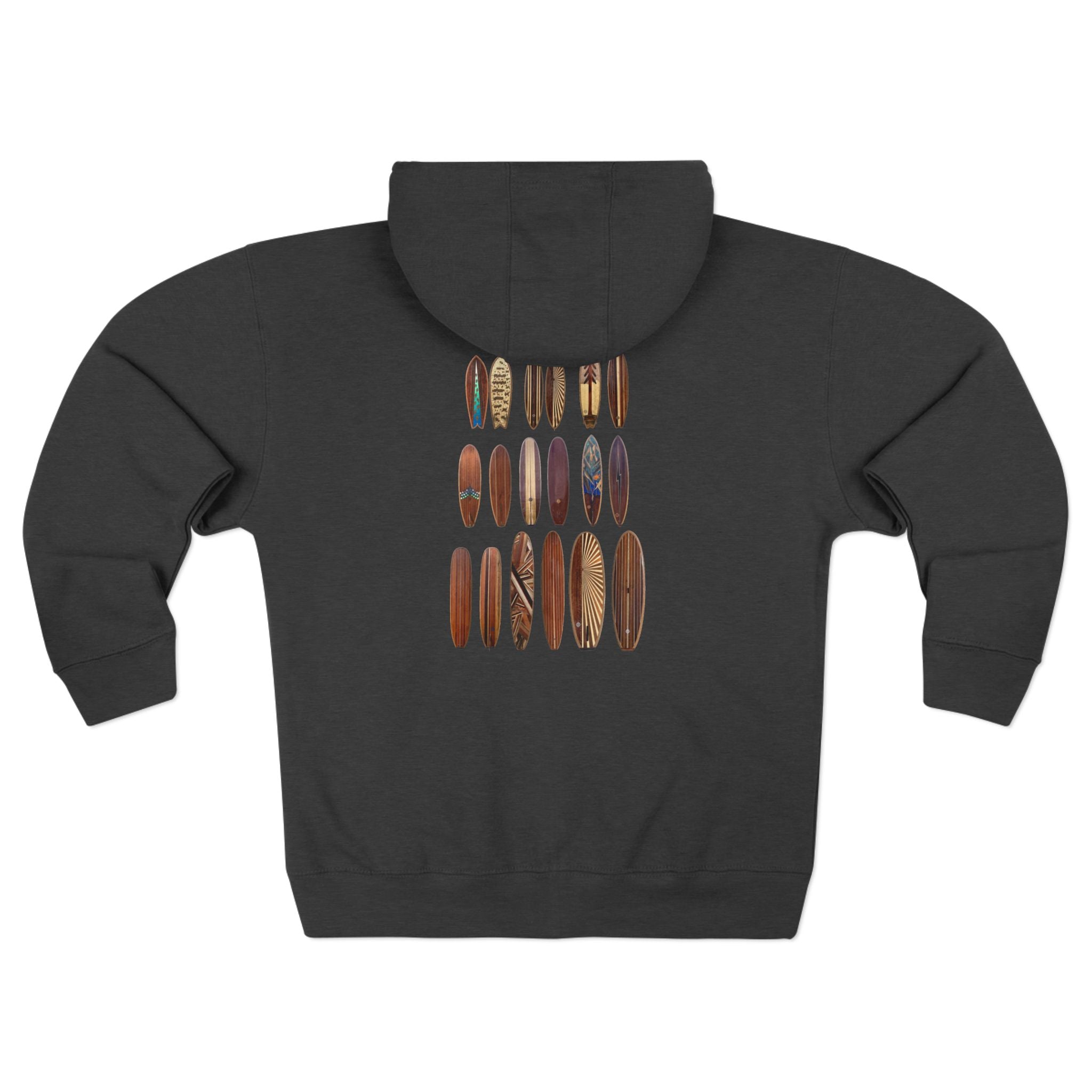 Ventana Wooden Surfboards Unisex - Zip Cotton Blend Fleece Hoodie