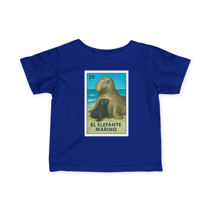 Elephant Seal Lotería infant cotton t-shirt image 13