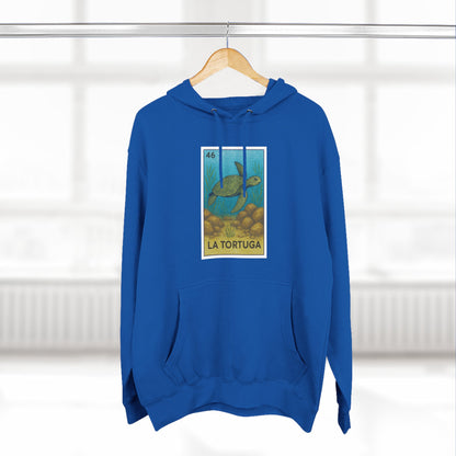 Turtle Lotería Unisex - Pull-Over Cotton Blend Fleece Hoodie (La Tortuga)