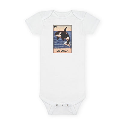 Orca Lotería baby cotton onesie image 3