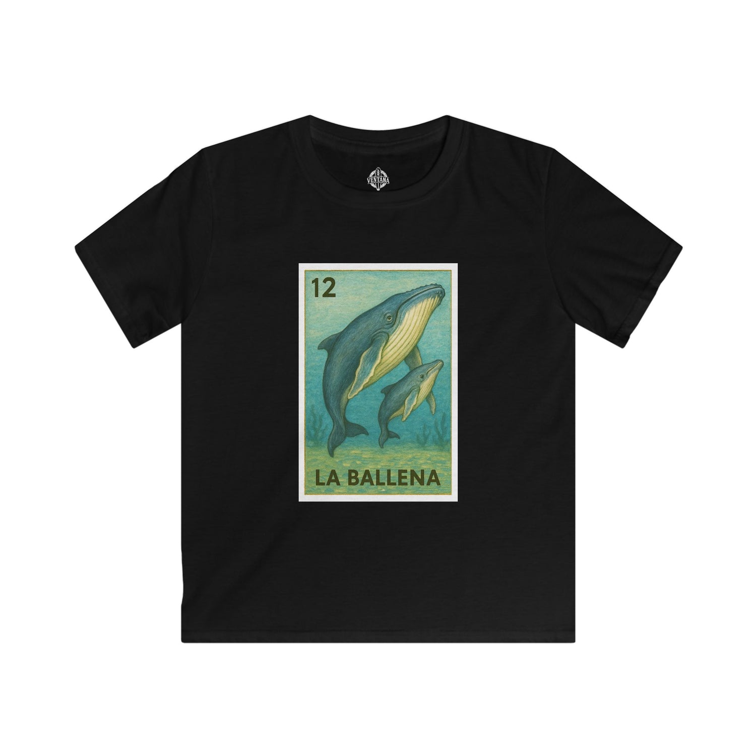 Whale Lotería kids soft style t-shirt image 3