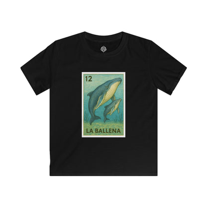 Whale Lotería kids soft style t-shirt image 3