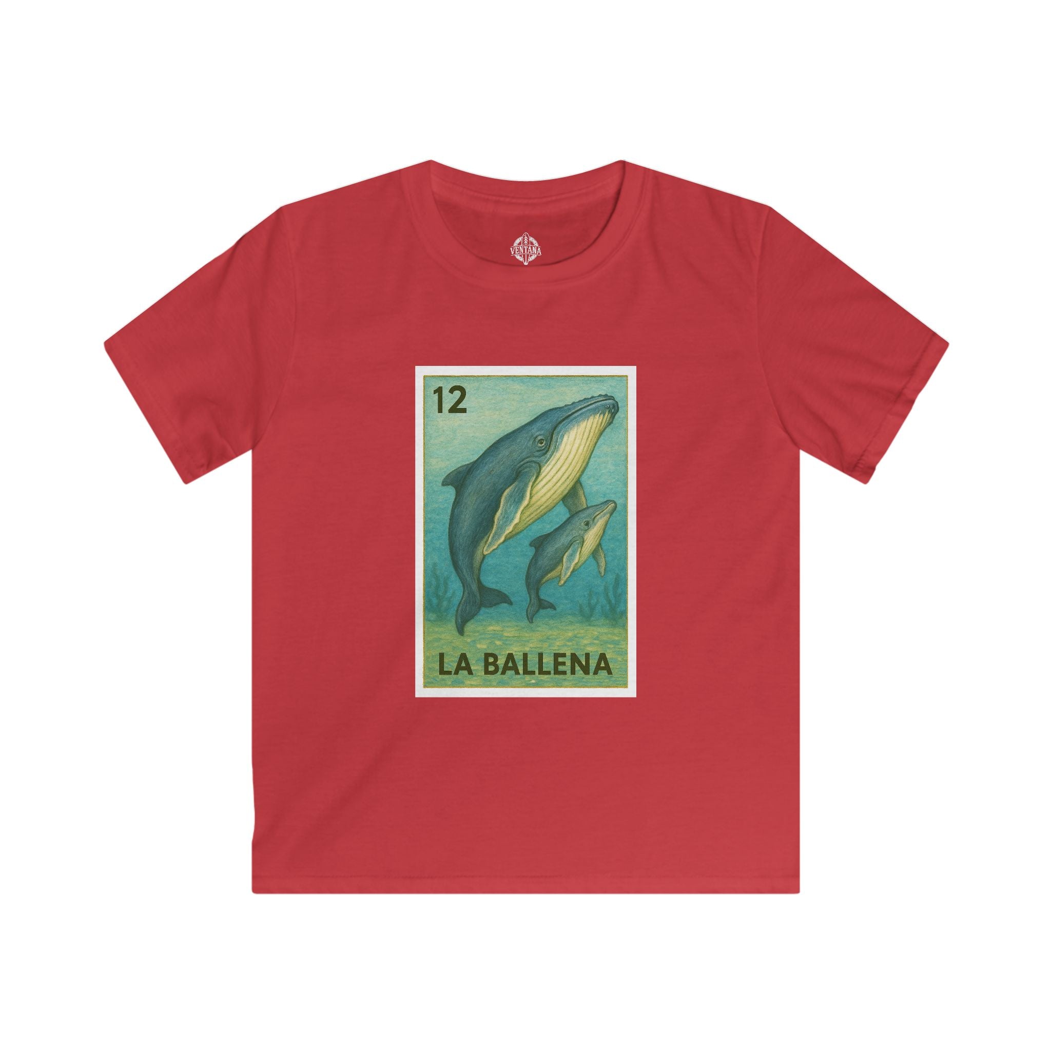 Whale Lotería kids soft style t-shirt image 12