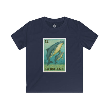 Whale Lotería kids soft style t-shirt image 1
